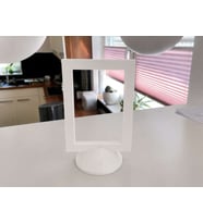 3D Baskı Modern Fotoğraf Çerçevesi - Masaüstü ve Raf Üstü Dekoratif Resimlik-Beyaz