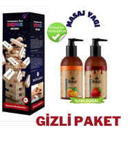 Rekze Erotik Denge Oyunu - 120ml Çilekli Ve portakal Masaj Yağı Seti