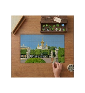 Petergof Sarayı Bahçesi Tasarımı 240 parça Ahşap Puzzle Ahşap Kutuda MP00341
