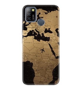 INFINIX Smart 4 5 6 Zero 8 S5 Pro Kılıf Desemli Silikon Map Planet 1656