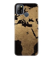 INFINIX Smart 4 5 6 Zero 8 S5 Pro Kılıf Desemli Silikon Map Planet 1656