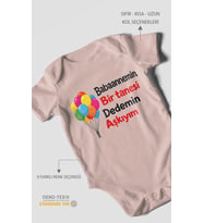 Babaanneye ve Dedeye Özel Kısa Kollu Bebek Body %100 Pamuk