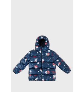 Lela İçi Polar Astarlı Kapüşonlu Kışlık Şişme Mont Erkek Çocuk MONT 5763006 (Lacivert)