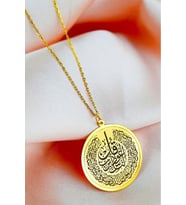 925 Ayar Gümüş Gold Kaplama Nas Süresi Kolye 201021978