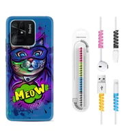 Xiaomi Poco X3 Pro M4 Pro X4 Pro C40 10C Kılıf Kablo Koruma Spiral Silikon Super Meow 1715