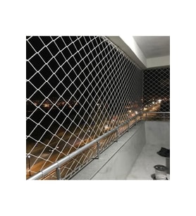 2,50 X 2 Metre Çocuk Güvenlik Filesi Kalınlık 3 mm Balkon Güvenlik Filesi Kedi Güvenlik Filesi File (Beyaz)