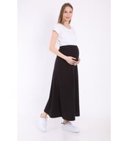 Luvmabelly MYRA9030 Beli Ayarlanabilir Hamile Etek -Siyah