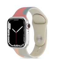 Apple Watch 38mm Uyumlu Kordon Silikon Renkli Tasarım Yumuşak Spor KRD-62 Kayış