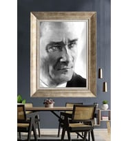 Gümüş Çerçeveli Atatürk Tablo za315
