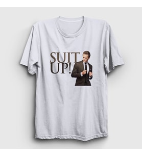 Presmono Unisex Beyaz Barney How I Met Your Mother T-Shirt 194706tt