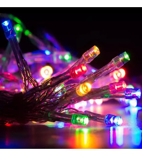 10 METRE RENKLİ LED IŞIK YILBAŞI AĞACI IŞIĞI RENKLİ IŞIK MULTİ COLORS LED LİGHT TREE MODLU LED IŞIK NOEL IŞIĞI