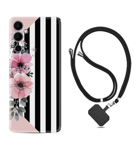 Tecno Pova Neo 2 Kılıf Resimli Boyun Askılı İpli Desenli Silikon Flowers 4 1390