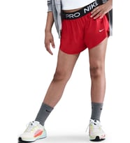 Nike Pro Dri Fit Older Kids' (Girls') 2in1 Shorts Kız Çocuk Taytlı Koşu Şortu Kırmızı