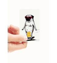 Gözlüklü Patenci Köpek Tasarımlı Kredi Kartı Ve Akbil Kaplama Sticker