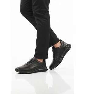 MARCOMEN Siyah Hakiki Deri Bağcıklı Erkek Sneaker 152-22336 M