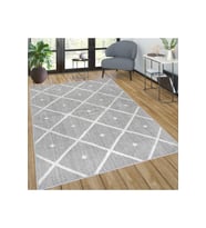 Rovigo Home Dijital Baskı Yıkanabilir Kaymaz Taban Salon Halısı RVG0575 (Gri)