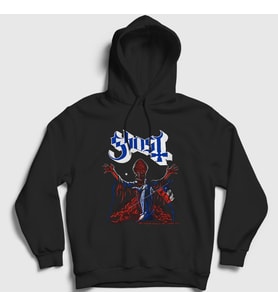 Presmono Unisex Siyah Chile Ghost Kapüşonlu Sweatshirt 51718tt