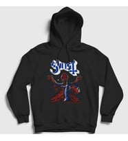Presmono Unisex Siyah Chile Ghost Kapüşonlu Sweatshirt 51718tt