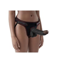 21,5 cm Belden Bağlamalı İçi Dolu Strapon Dildo