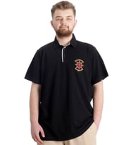 Mode XL Büyük Beden Erkek T-shirt Polo ADVENTURE 23323 Siyah