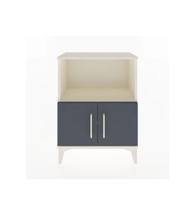 Arges Komodin 2 Raflı 2 Kapaklı 60x30x80 Aytaşı-Antrasit