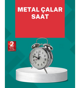 Dekoratif Gümüş Işıklı Alarmlı Masa Saati Sessiz Mekanizma