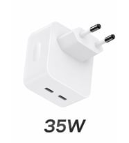 35W Hızlı Şarj Adaptörü Çift Usb-C Pd Type-C Duvar Şarj Cihazı iPhone Android Uyumlu