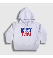 Presmono Unisex Çocuk Beyaz Mma Ufc Muay Thai Kapüşonlu Sweatshirt 454897tt (Beyaz)