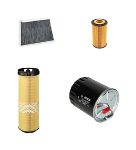 Bosch Filtre Bakım Seti Mercedes C220 CDI W203 2004-2006 Dizel Hava + Yağ F + Yakıt F. + Polen Bosch