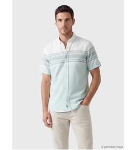 LCWAIKIKI Classic Yeşil Regular Fit Armürlü Erkek Gömlek