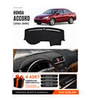 HONDA ACCORD (2002-2008) Uyumlu Torpido Örtüsü Torpido Kılıfı - Siyah