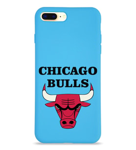 Apple iPhone 8 Plus Uyumlu Lansman Kılıf Chicago Bulls Tasarımlı Altı Kapalı İçi Kadife Kaplı  Kapak (Şeffaf)