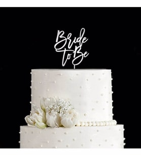 Bride To Be Aynalı Pleksi  Pasta Süsü - Cake Topper