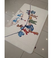 CONFETTİ KAYMAZ YIKANABİLİR KREM KUŞLU ÇOCUK HALISI 100X150 CM