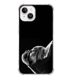 PrintiFy Apple iPhone 14 Uyumlu Köpek 1 Baskılı Şeffaf Köşe Korumalı Antişok Kılıf