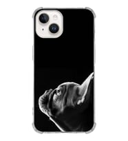 PrintiFy Apple iPhone 14 Uyumlu Köpek 1 Baskılı Şeffaf Köşe Korumalı Antişok Kılıf