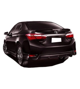 Toyota Corolla Uyumlu (2012-2016) Arka Tampon Flap + Difüzör (Plastik)