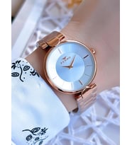 Ferro Rose Gold Renk 3 Atm Suya Dayanıklı Çelik Kordon Özel Tasarım Kadın Kol Saati BF21129AWT-C