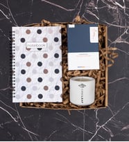 Puantiyeli Defter, Bitki Çayı, Mum Hediye Kutusu