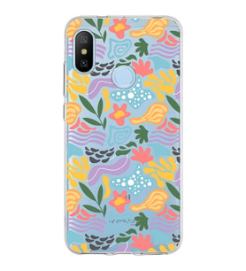 Xiaomi Mi A2 Lite ile Uyumlu 1mm Kapak Memphis Desen Tasarımlı Şeffaf Silikon Kılıf