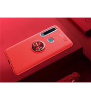 Samsung Galaxy A9 2018 Kılıf Yüzüklü Magnetli Ravel Case (Kırmızı)