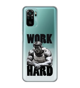 Xiaomi Redmi Note 10 / Note 10S Uyumlu Arnold Fitness Tasarımlı Şeffaf Telefon Kılıfı