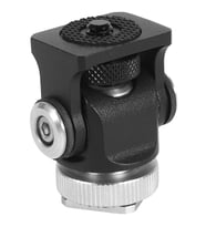 Ayex Hot Shoe Flaş Kızağı Monitör, Led Işık Vb. Bağlantı Adaptörü 1/4 Inç (Siyah)