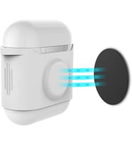 AirPods 1–2–3 ve AirPods Pro 1–2 Uyumlu Manyetik Silikon Kılıf – Masa ve Yatak Başı Sabitleme, Esnek İnce Tasarım, 3M Manyetik Disk ve 20 cm El İpi Hediyeli Beyaz