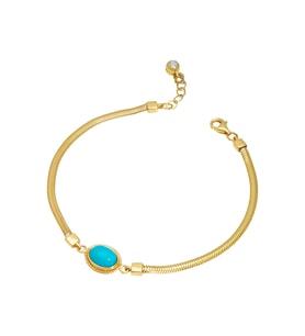 Debora Jewelry 14 Ayar Altın Firuze Taşlı Bileklik