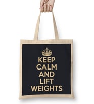 Keep Calm And Lift Weights Bez Çanta Uzun Saplı