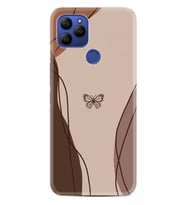 GM 21 Pro Kılıf HD Resim Baskılı Kahve Kelebek StKd -038