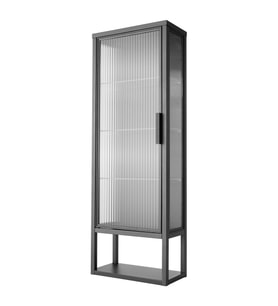 Banyo Duvar Dolabı, Antrasit, 36x18x102 cm