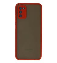 Newface Samsung Galaxy A03S Kılıf Montreal Silikon Kapak - Kırmızı