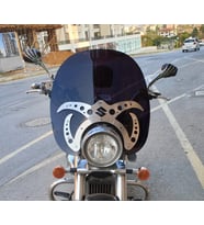 MOTOCAM Suzuki VL 800 Ön Cam 2004-2016 Model 61cm Siyah Renkli 4mm APARATSIZDIR